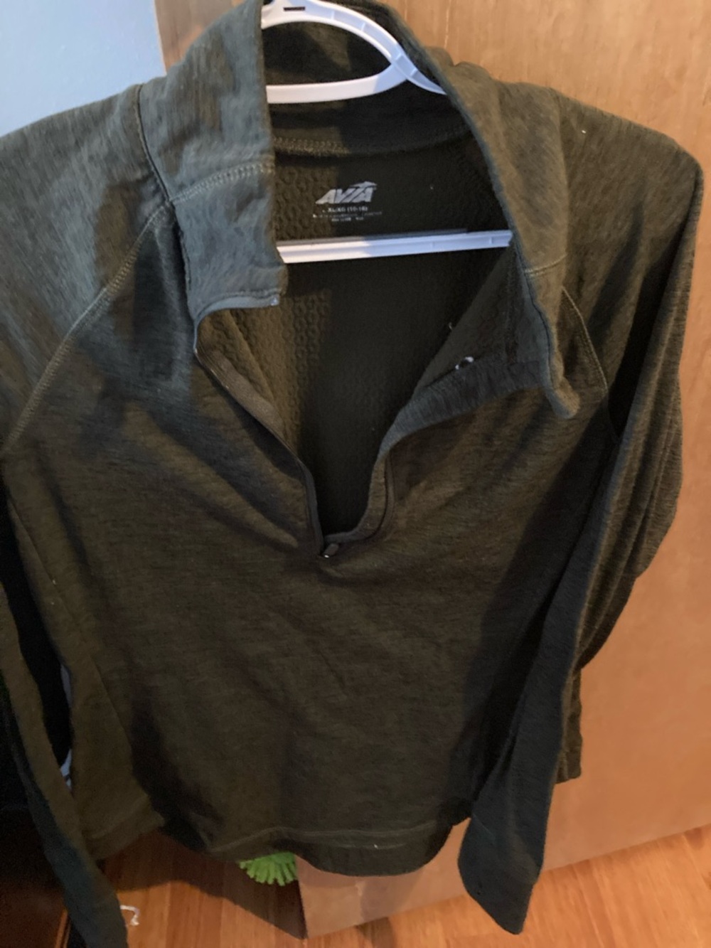 Avia Olive Green Half-Zip Athletic Pullover